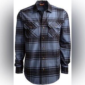 Timberland Men's‎ Blue and Black Plaid Shirt SIZE XXL. 100% cotton